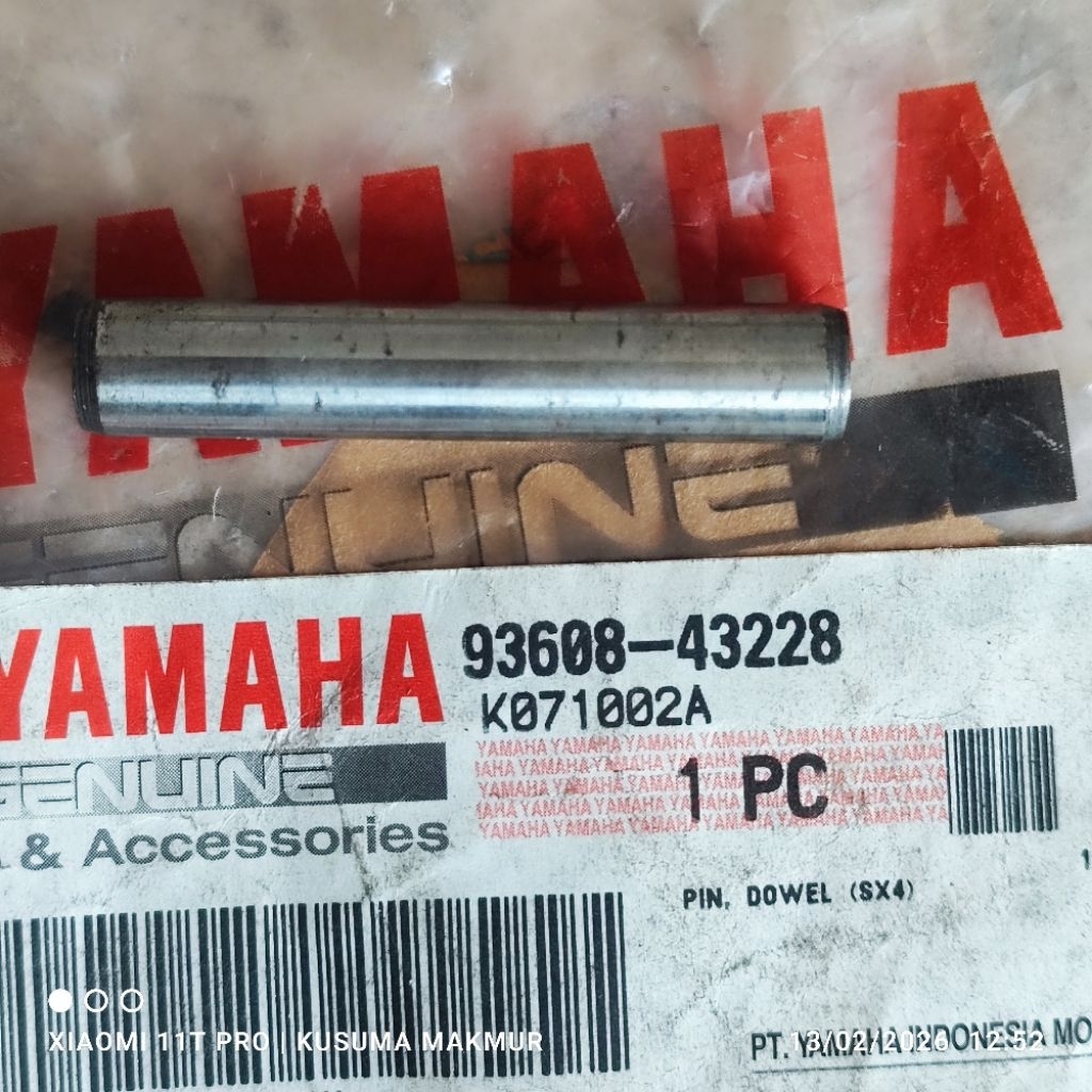 Pin dowel yamaha Scorpio Z. 93668-43228