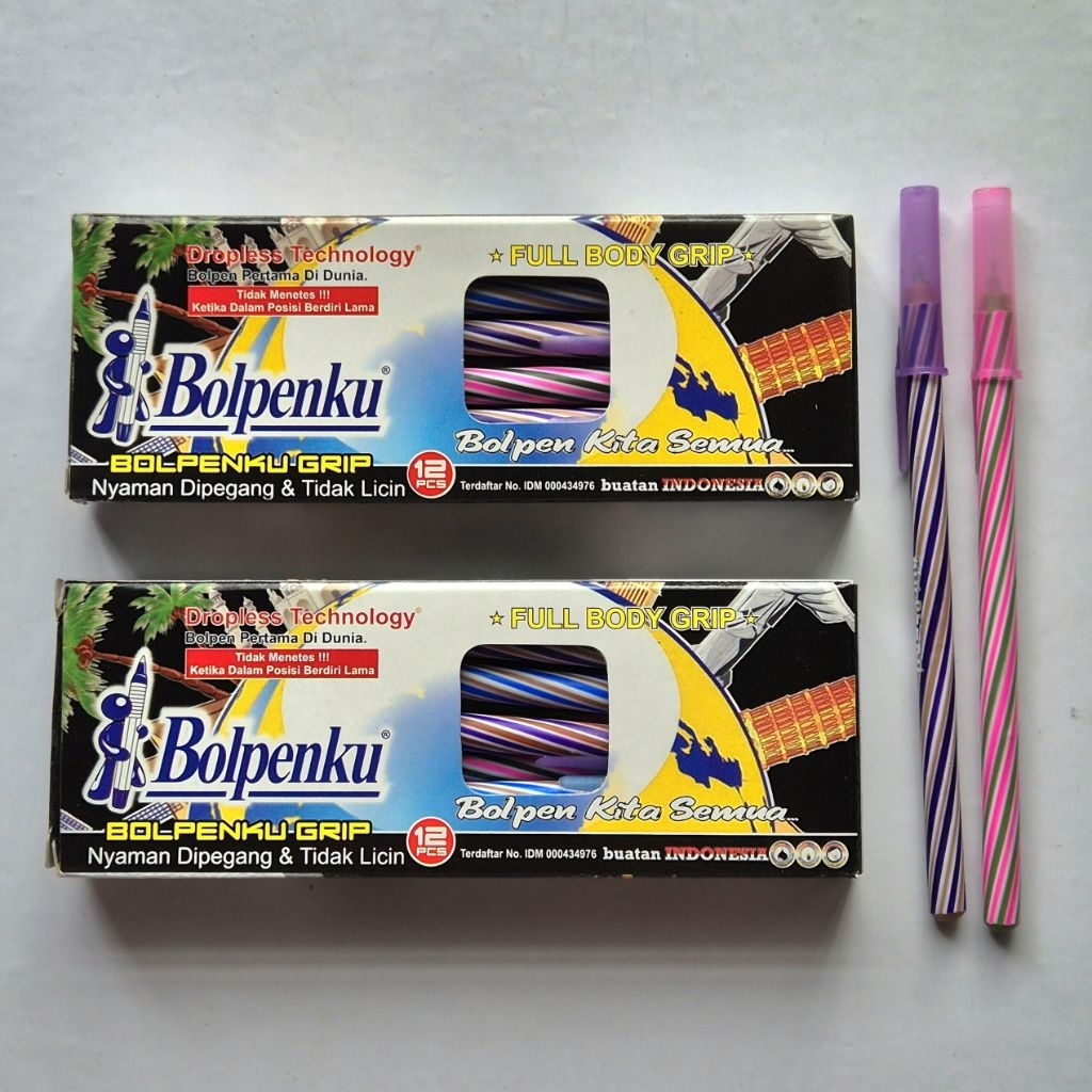 BOLPENKU GRIP Bolpen Ulir Lilin (1 LUSIN)