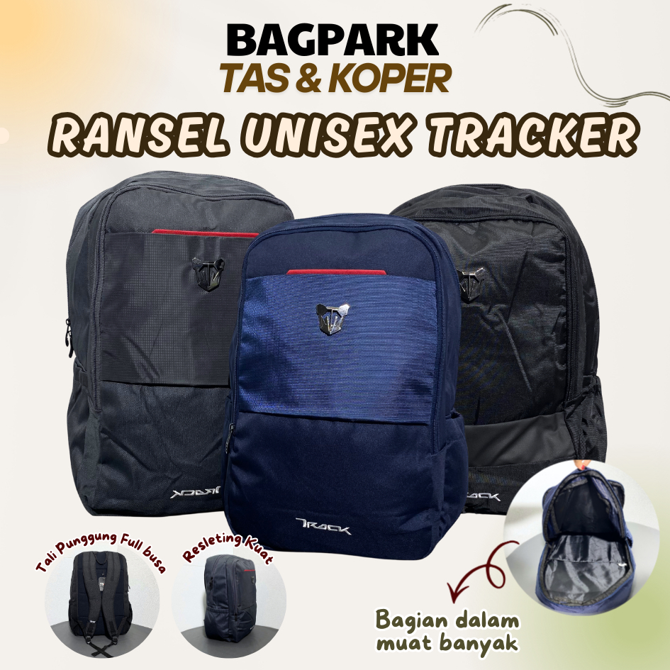 Tas Ransel Pria Tracker Backpack Laptop Original Motif Simple Tas Kerja Tas Kuliah Tas Sekolah Ranse