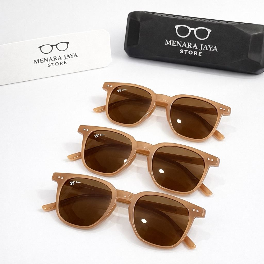 Kacamata Coklat Fashion Unisex UV Protection – Minimalist Brown Series KT299