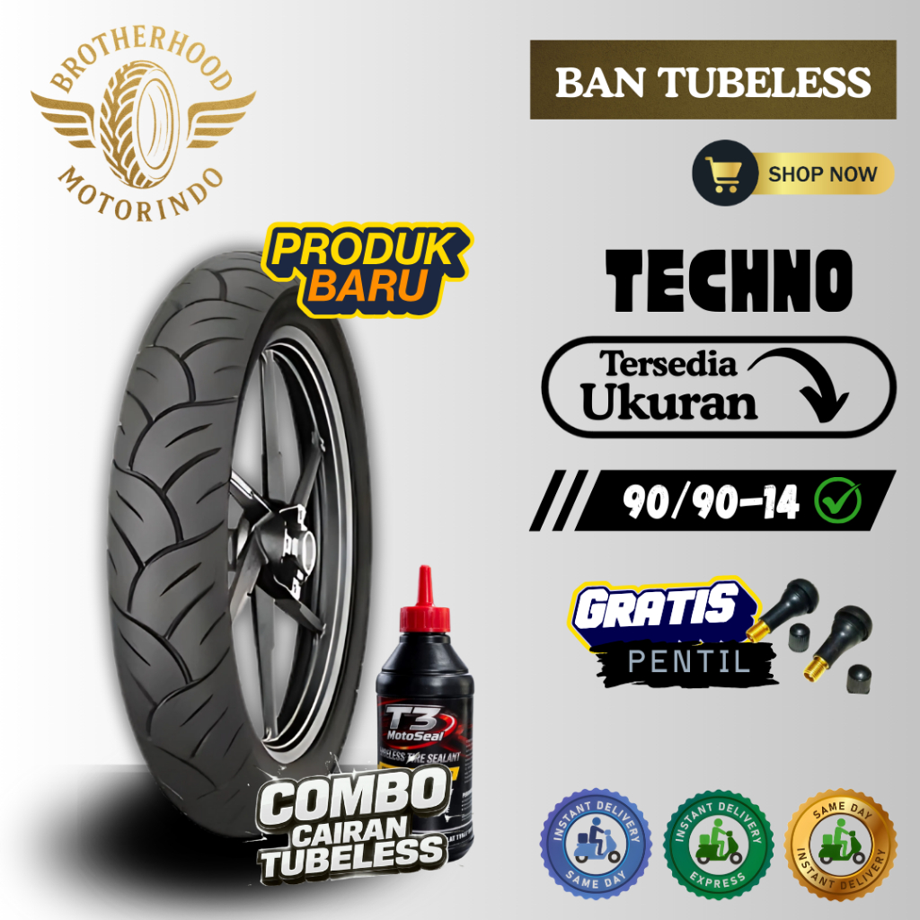 BAN ASPIRA MAXIO TECHNO RING 14 (90/90-14) BAN LUAR ASPIRA RING 14 / BAN RING 14 /  BAN MOTOR BEAT V
