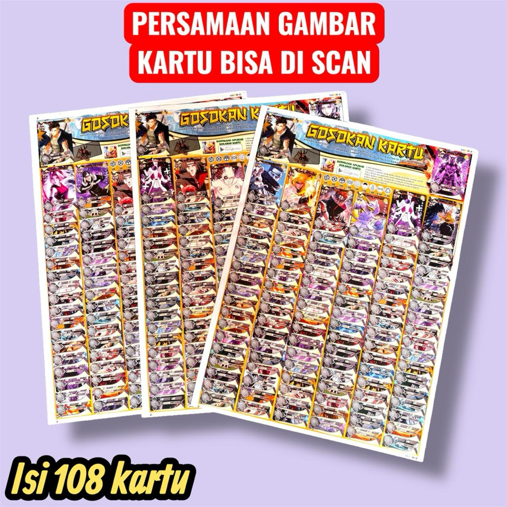 Persamaan Kartu Gosokan Bisa Di Scan Di Aplikasi, Persamaan Gambar Kartu Naruto