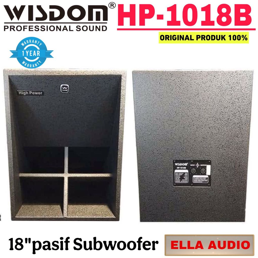 Subwoofer Wisdom HP 1018 B Pasif 18'inch Turbo Subwoofer pasif wisdom