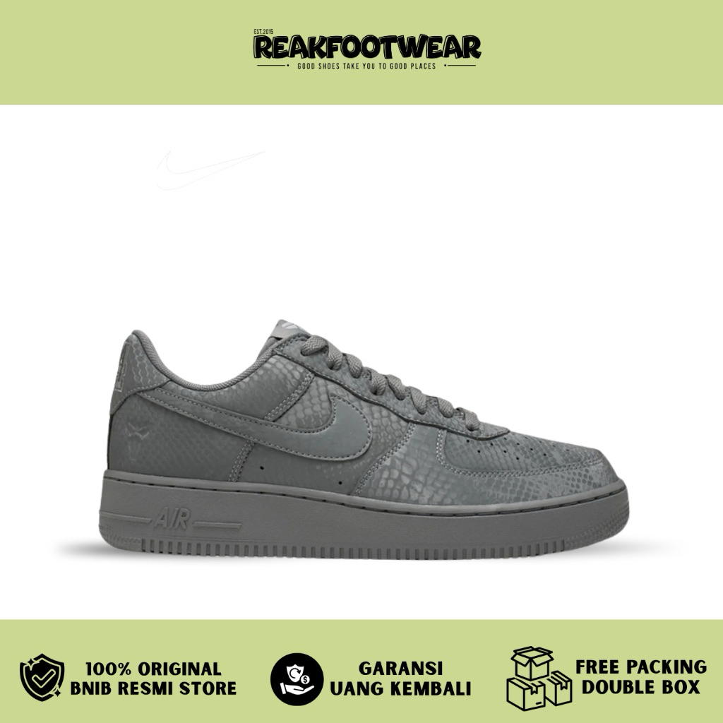 Nike Kobe Air Force 1 Low Cool Grey Wolf Grey - IB0018-004