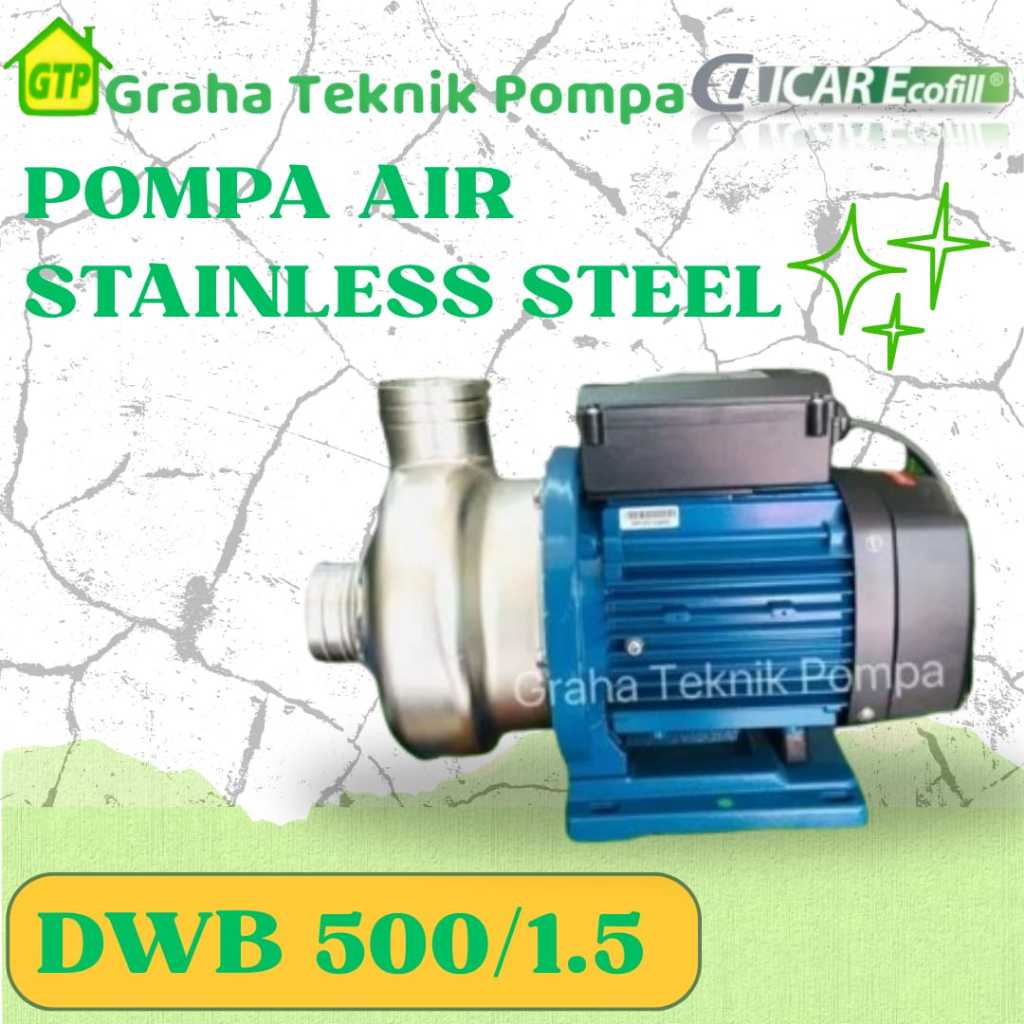 Pompa Air Stainless Steel Centrifugal Icar Ecofill DWB500/1.5 - DWB500/1.5T