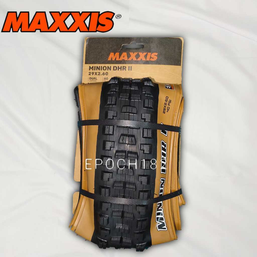 Ban Luar Sepeda Maxxis Minion DHR II 26 x 2.60, 27.5 x 2.60 & 29 x 2.60 EXO TR Skinwall Kevlar