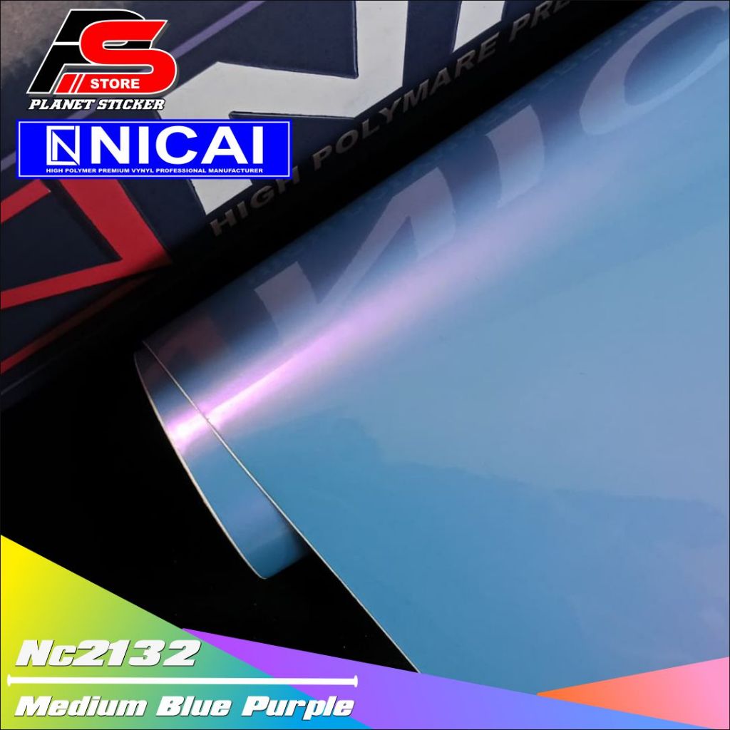 Promo Belanja 1Roll free Souvenir Jearsy NiCAI  skotlite Magic Candy Medium Blue Purple Nicai premiu