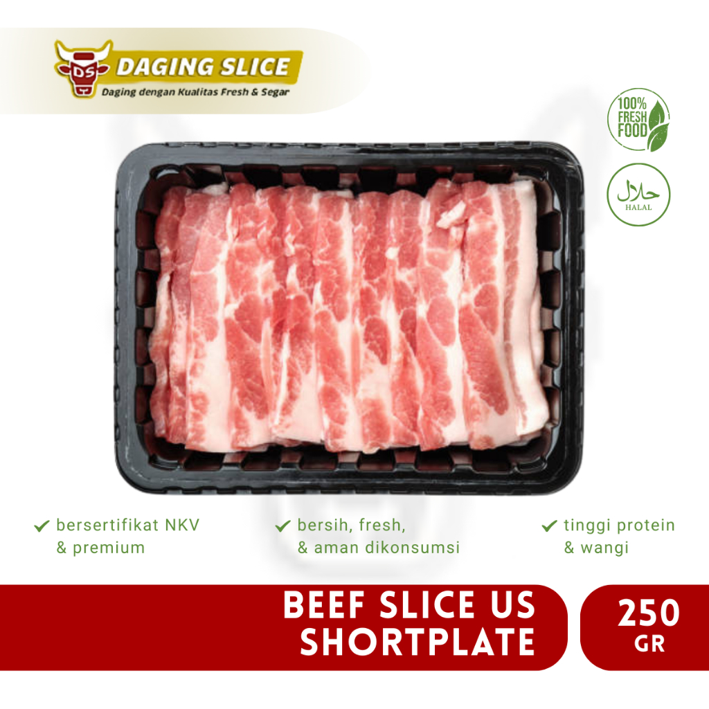 US Beef Slice Shortplate 250gr Shabu Sukiyaki Bandung