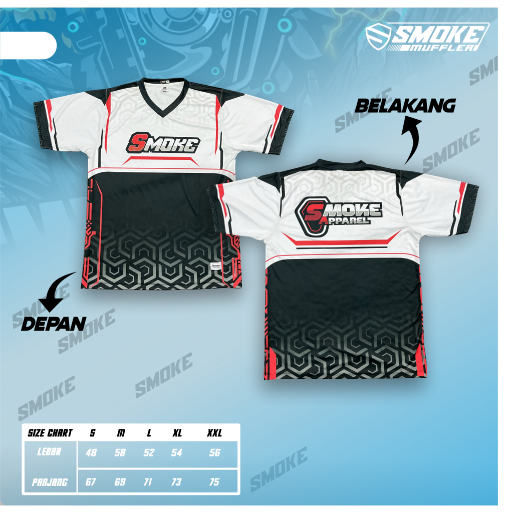Kaos Jersey Racing Dryfit Milano Jersey Pria Wanita Original Smoke