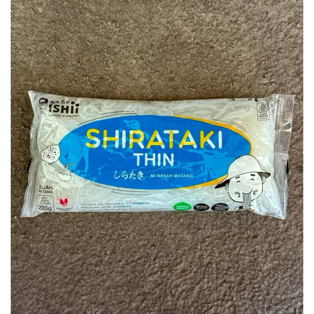 bihun shirataki / angel hair shirataki / mie halus shirataki
