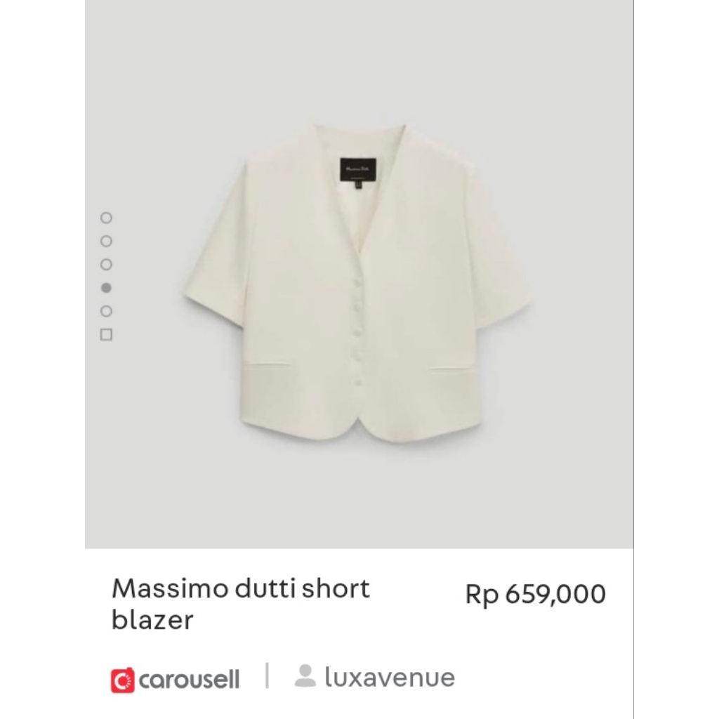 massimo dutti short blazer