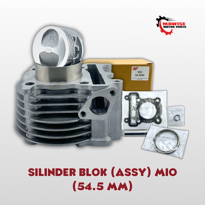 SILINDER BLOK ASSY MIO 54.5 MM - CYLINDER SILINDER BLOK SEHER BORING BORE UP MIO KARBU 54,5 54.5 MM