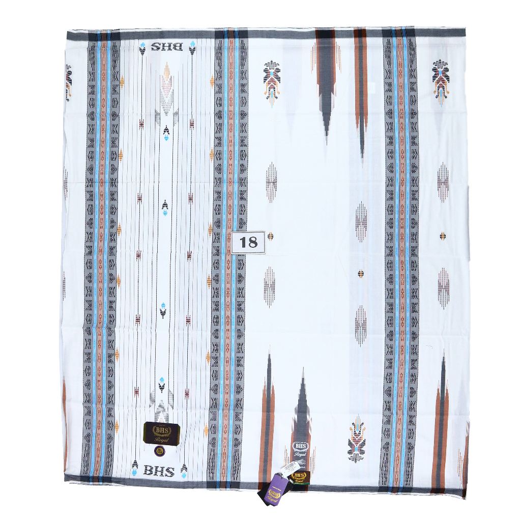 Sarung BHS ROYAL Gold Silver Motif IDB IKF PGA SGF STA STB Sarung Kawung Goyor Songket Full Tenun AT