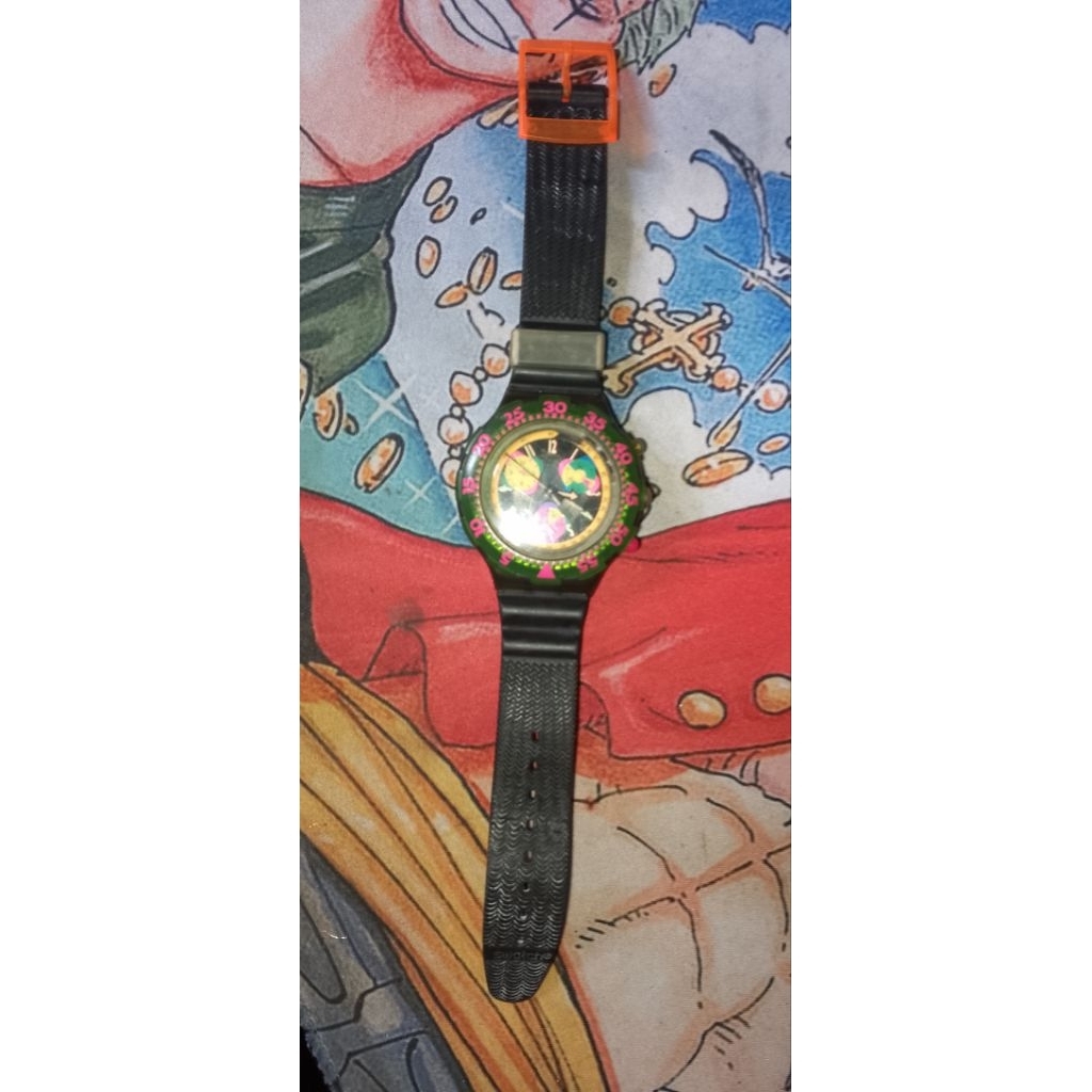 Swatch Aquachrono seppia 1993 - Jam tangan bekas original