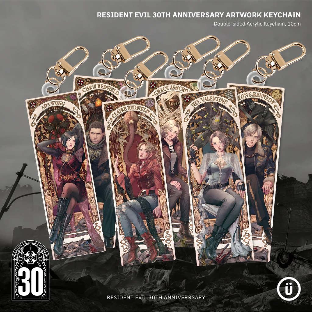 Resident Evil 30th Anniversary - Artwork Acrylic Keychain (Fanmade)