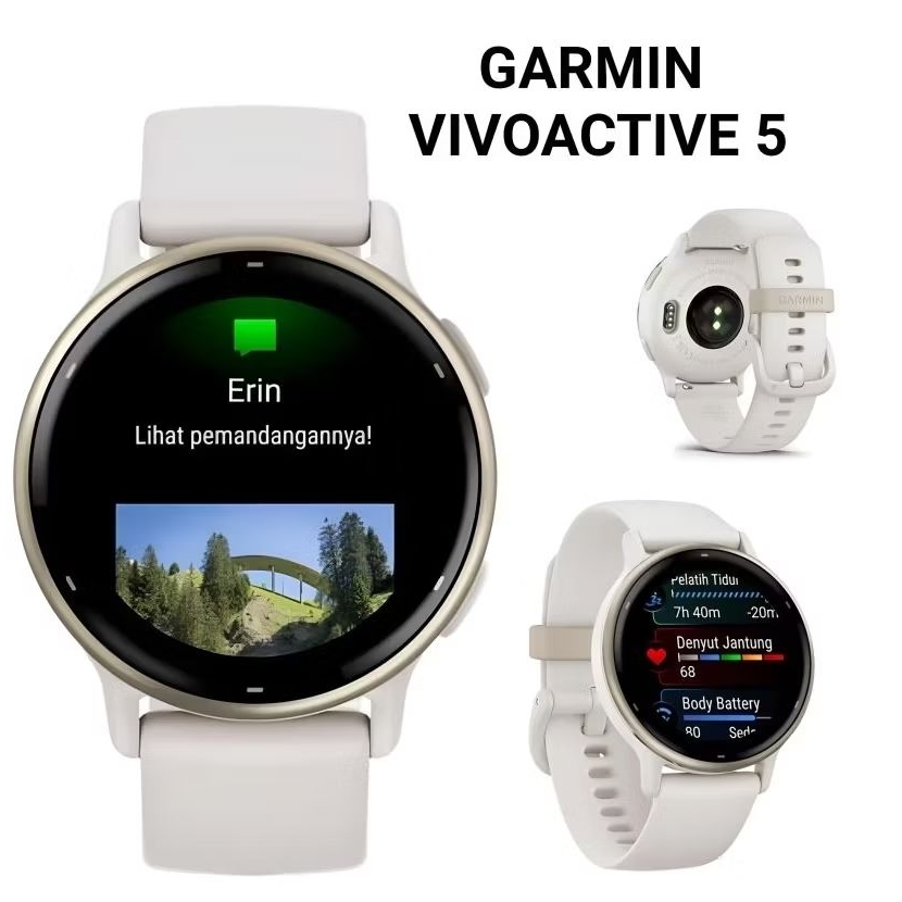 Jam tangan Garmin Vivoactive 5 ivory original garansi 2tahun vivoactive5 smartwatch