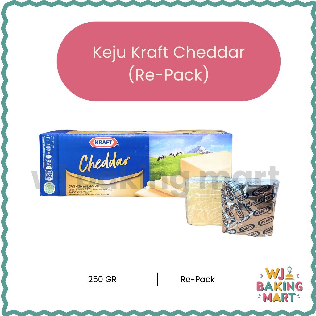 Keju Kraft Cheddar Re-Pack 250 GR | Keju Cheddar