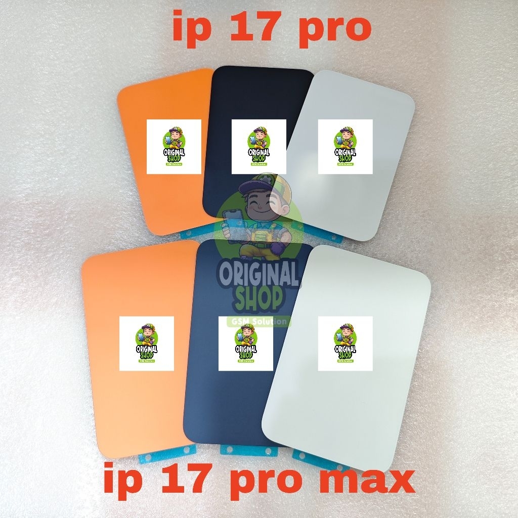 Backdoor ip 17 pro max / 17 pro tutup casing kesing belakang