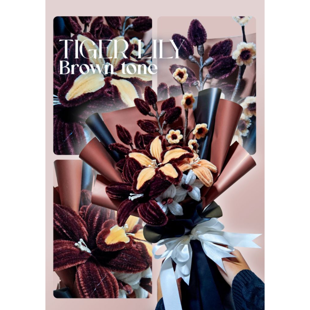 Bouquet Tiger Lily Brown Tone