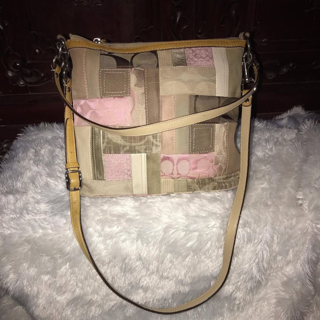 tas coach kanvas multi color various crossbody, sling bag preloved