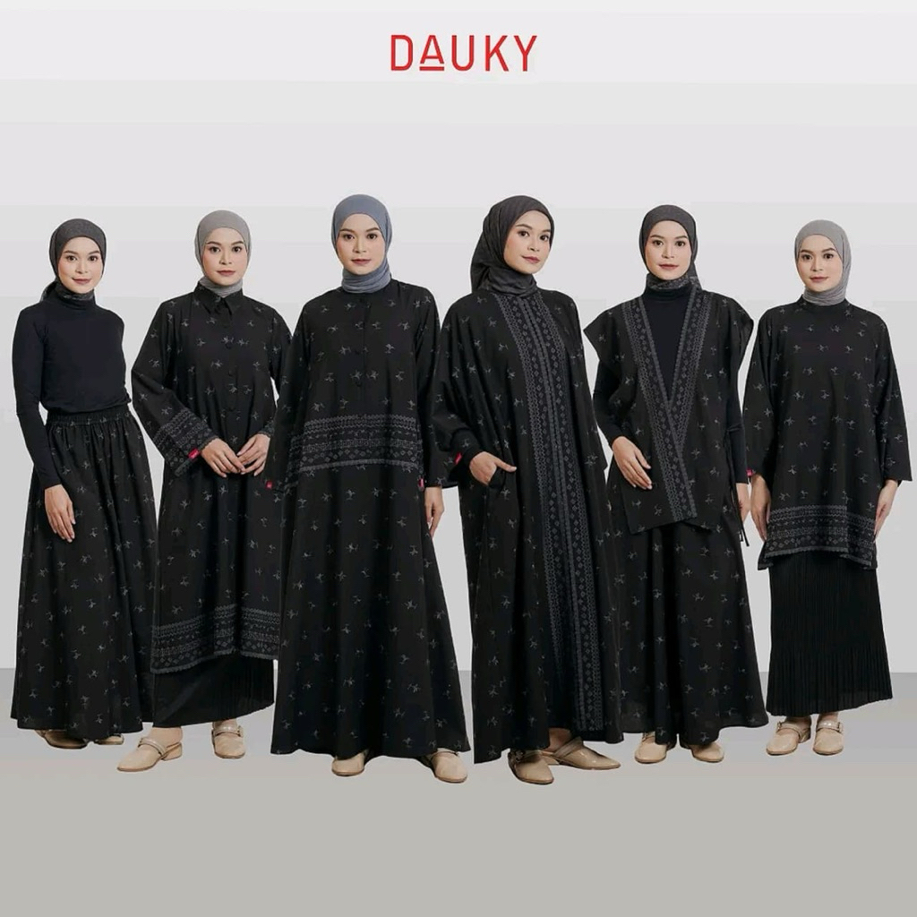 Bloom embro dauky black series - l dress kaftan tunik skirt vest shirt bloom embro dauky series