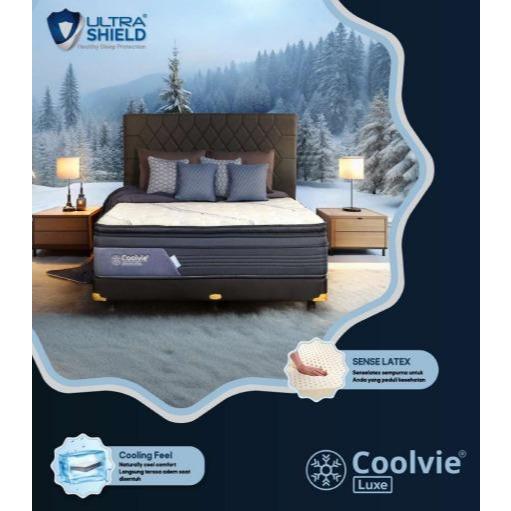 Kasur Central Coolvie Luxe Sense Latex Cooling Feel Tebal 37cm (Full set) - Uk 90x200 cm,100x200 cm,