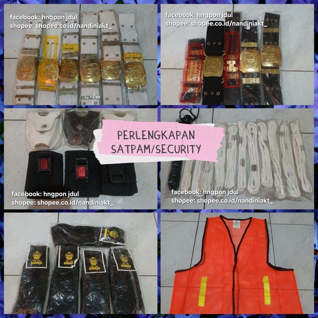 (KONDISI BARU) Perlengkapan Satpam Security Keamanan Pdl Sabuk Kopel Riem Borgol Kaos Kaki Tali Kur 