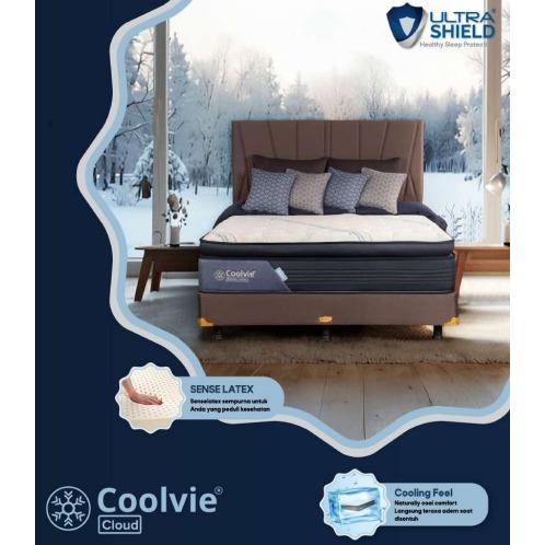 Kasur Central Coolvie Cloud Sense Latex Cooling Feel Tebal 35cm (Full set) - Uk 90x200 cm,100x200 cm