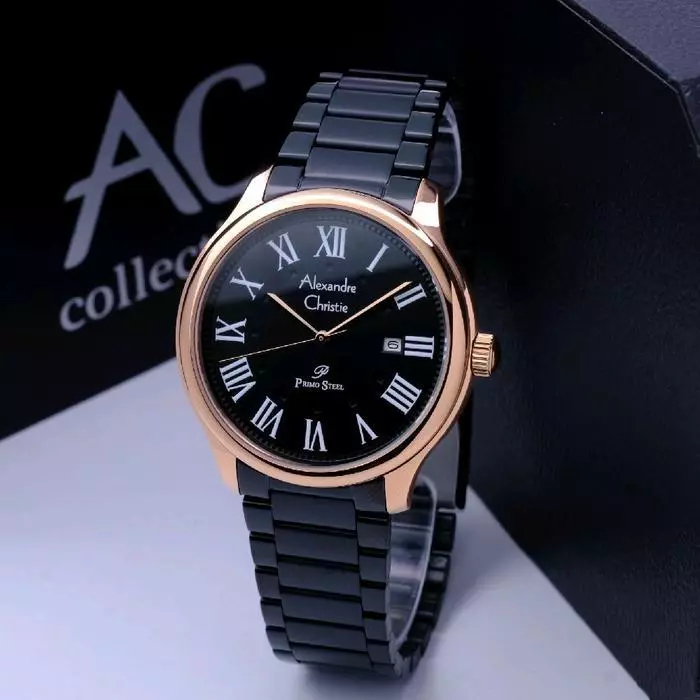 ORIGINAL JAM TANGAN PRIA ALEXANDRE CHRISTIE AC RANTAI STAINLESS ARAB GARANSI RESMI  N15  MS2