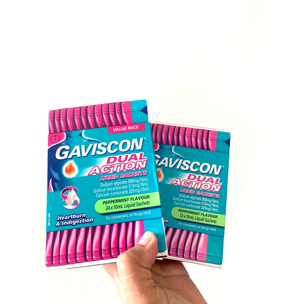 Gaviscon Dual Action Liquid Sachets Peppermint 24 Pack