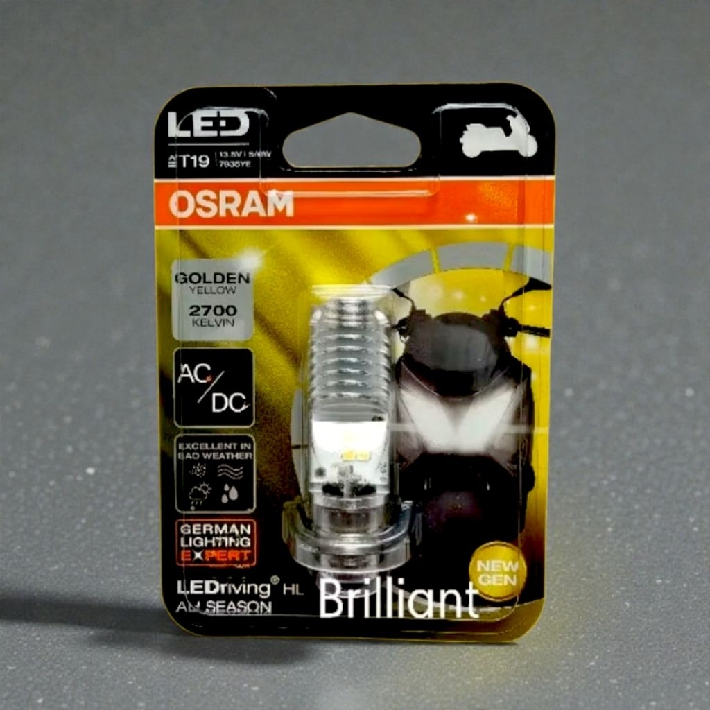 OSRAM ORIGINAL - Lampu Motor LED - M5 / T19 - Putih / Kuning