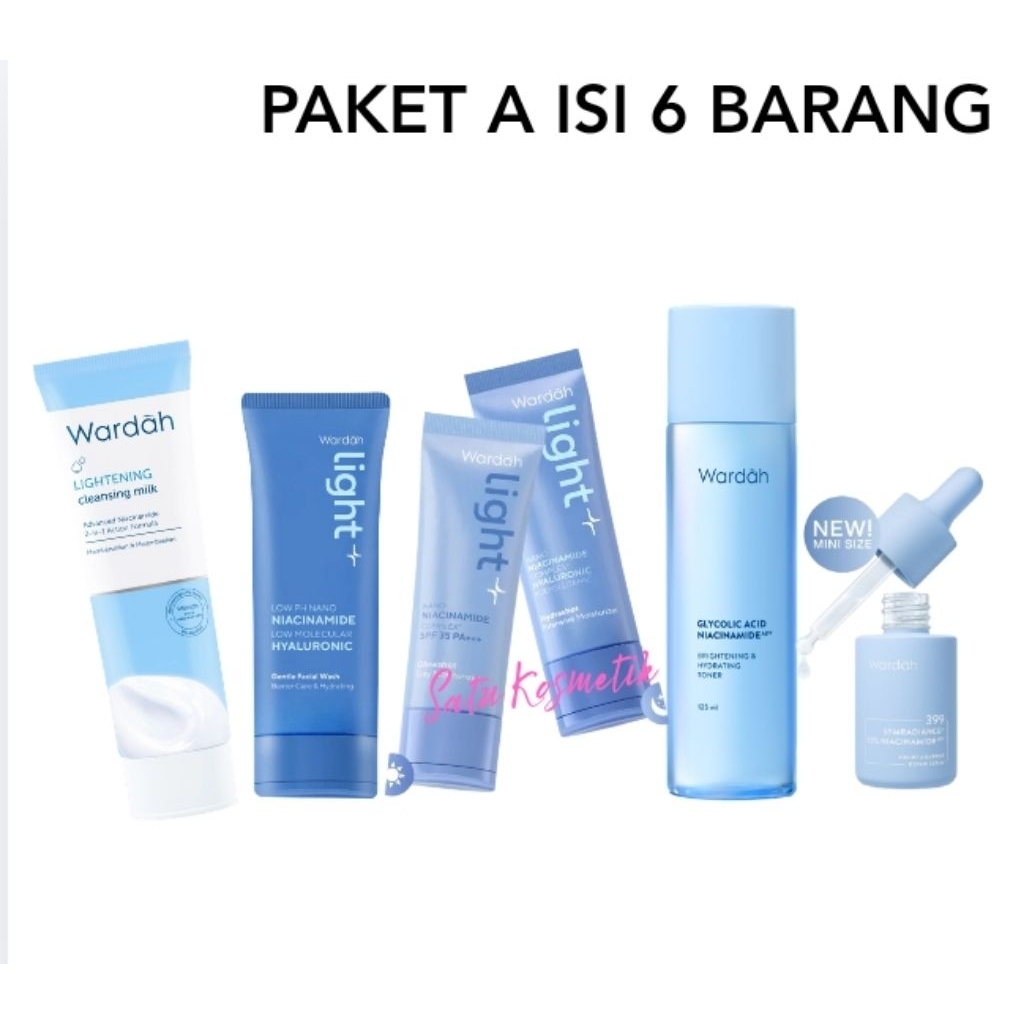 Wardah Lightening Paket Lengkap | Paket Skincare Wardah Lightening | Wardah Lightening Series |