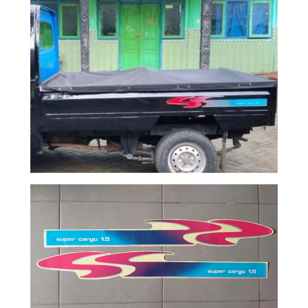 STIKER SUPER CARGO 1.5 LIST BODY BAK MOBIL SUZUKI FUTURA KARBURATOR Set