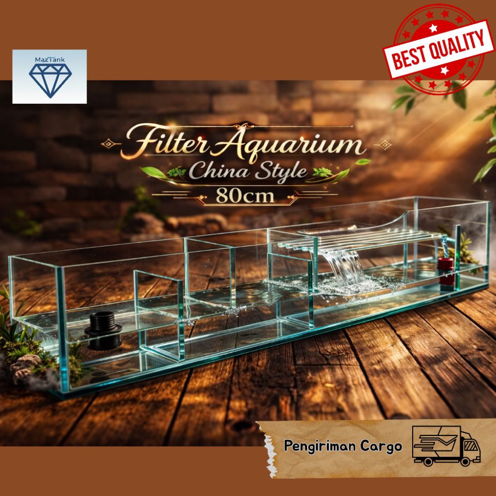 Top Filter Aquarium 80cm China Style - Talang Filter - Pembersih Aquarium Ikan Hias