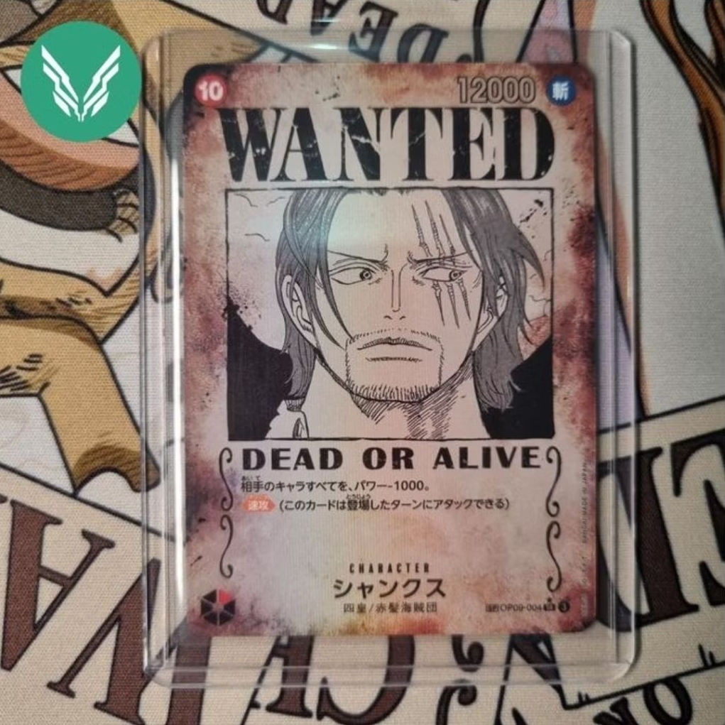 Akagami Shanks SP Wanted Op 09 TCG One Piece japan (baca deskripsi)