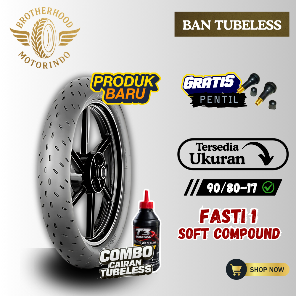 BAN IRC FASTI 2 COMPOUND (90/80-17 / 90 80 17) BAN TUBELESS  / BAN SOFT COMPOUND TUBLES / SOFT COMPO
