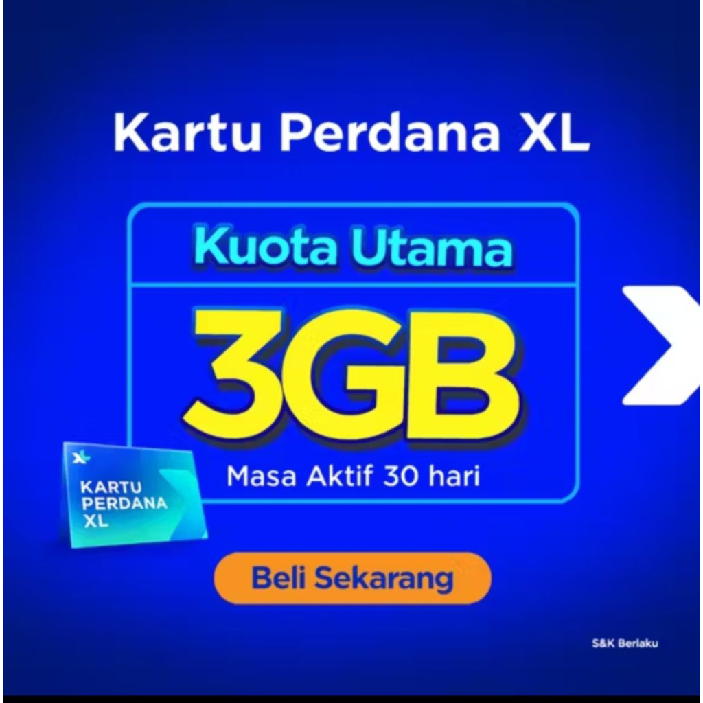 KARTU PERDANA XL KUOTA 3GB