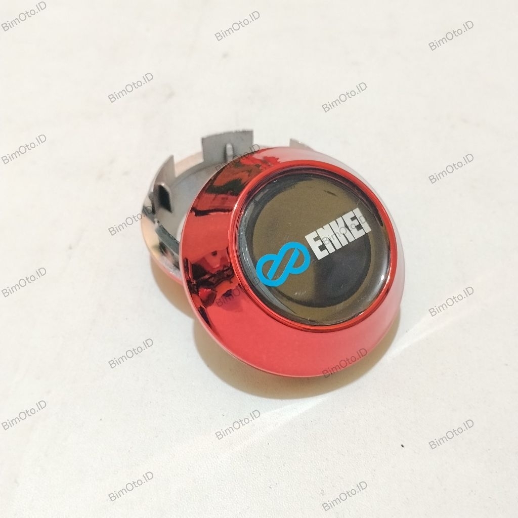 dop roda dop velg racing enkei merah kerucut variasi diameter 6.8 cm