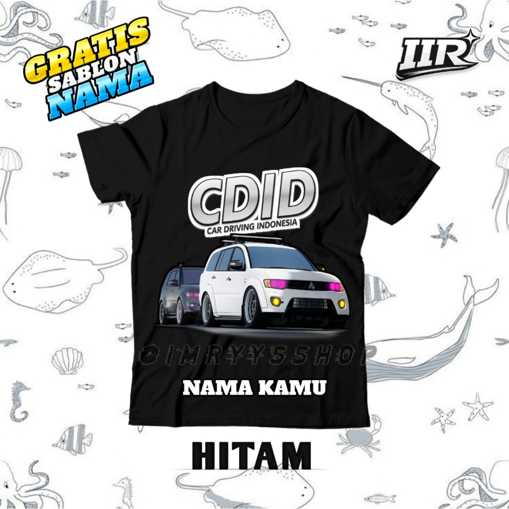 (Free Nama) Kaos Atasan Anak Gambar CDID Roblox Game Indonesia / Baju Car Driving Indonesia CDID Mob