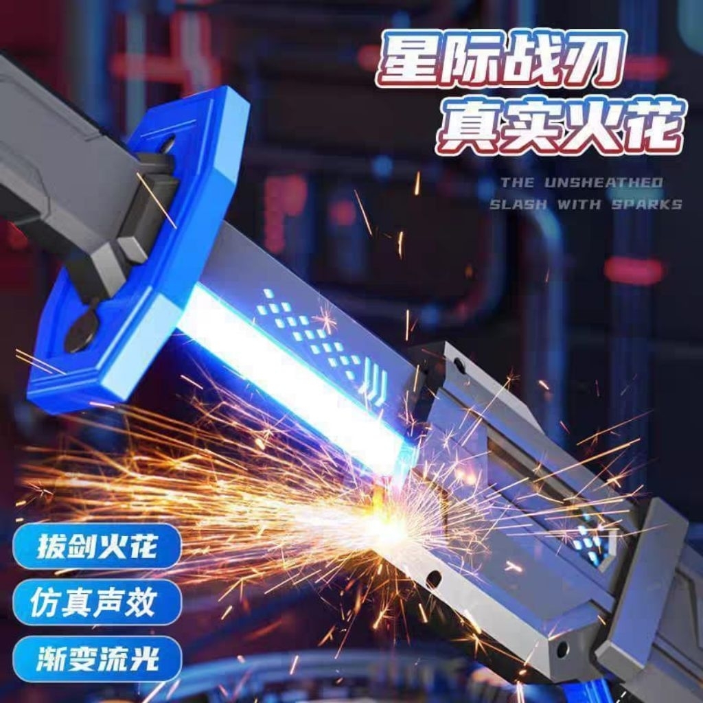 1257 Mainan Pedang Percikan Api Terbaru / Mainan Pedang Starwars Cosplay Anak anak / Mainan light sa