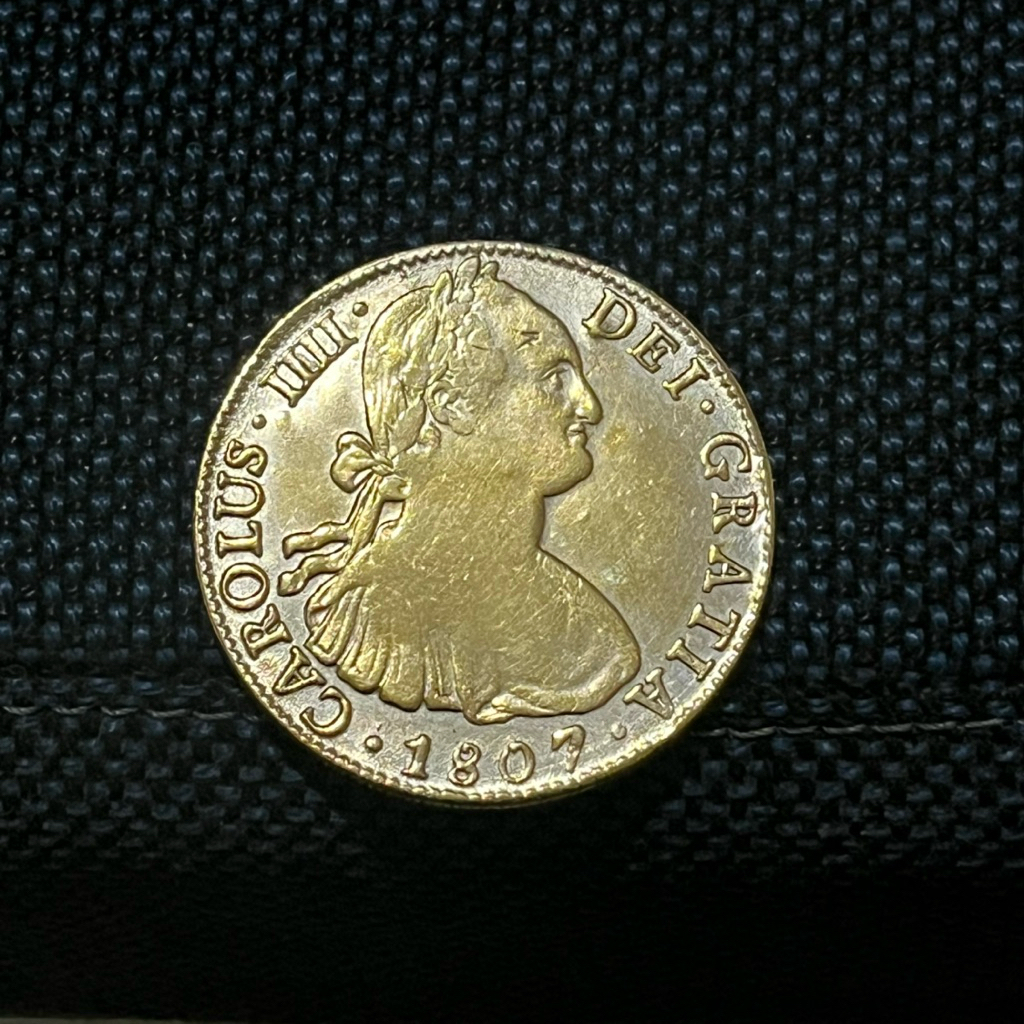 KOIN CAROLUS•III•DEI GRATIA 1807 TIDAK NEMPEL MAGNET