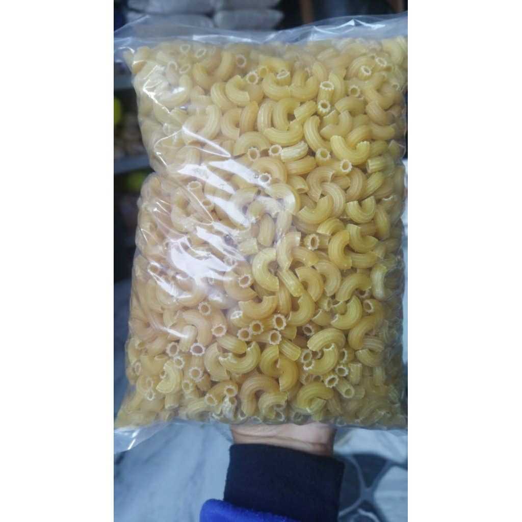 (1kg) makaroni pipa mentah, makaroni bantet, makaroni spiral