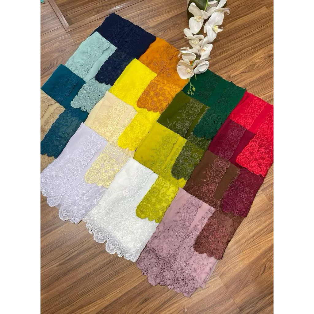 kain kebaya bordiran / kebaya bordir premium  /  kain kebaya