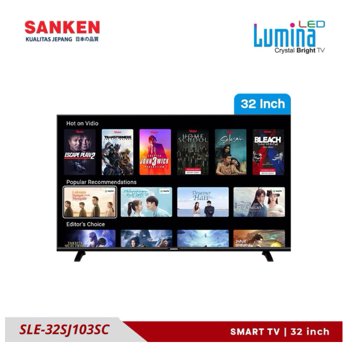 SANKEN SMART TV LED SLE-32SJ103SC 32 INCH SMART DIGITAL TV CRYSTAL CLEAR