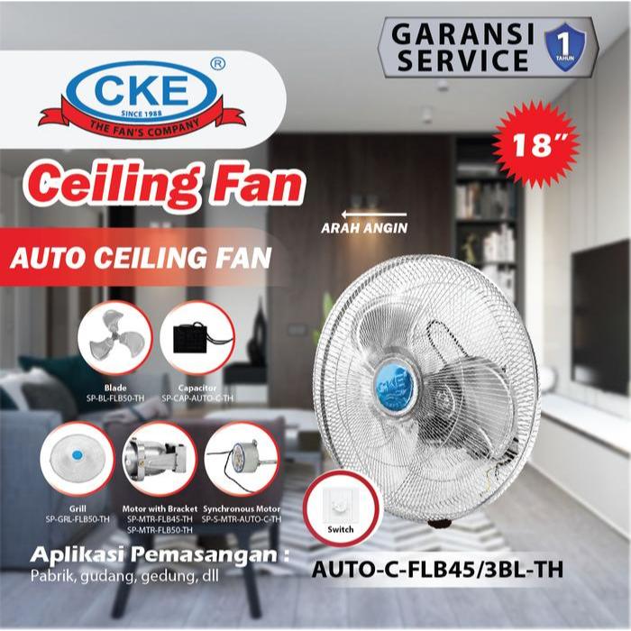 Kipas Angin Plafon Orbit Autofan 18 Inch CKE Ceiling Orbit Fan 18"