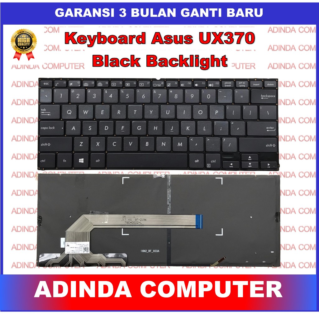 Keyboard Asus Zenbook Flip S UX370 UX370UAA Black Backlight