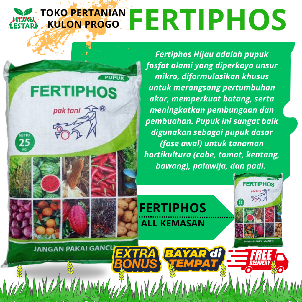 Pupuk Fertiphos Hijau 50kg Kemasan Pabrik Original