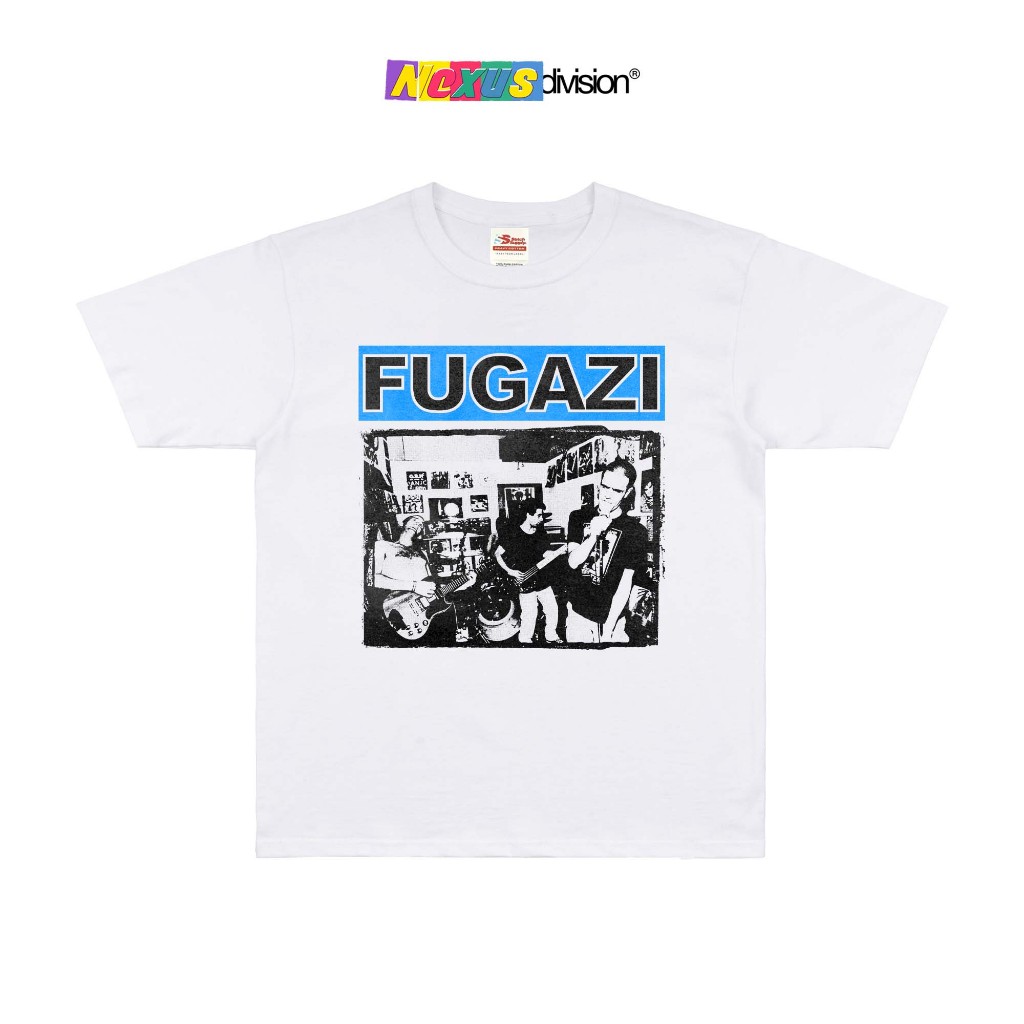 Fugazi - Fugazi Tshirt White - Kaos Band Heavy Weight 16s