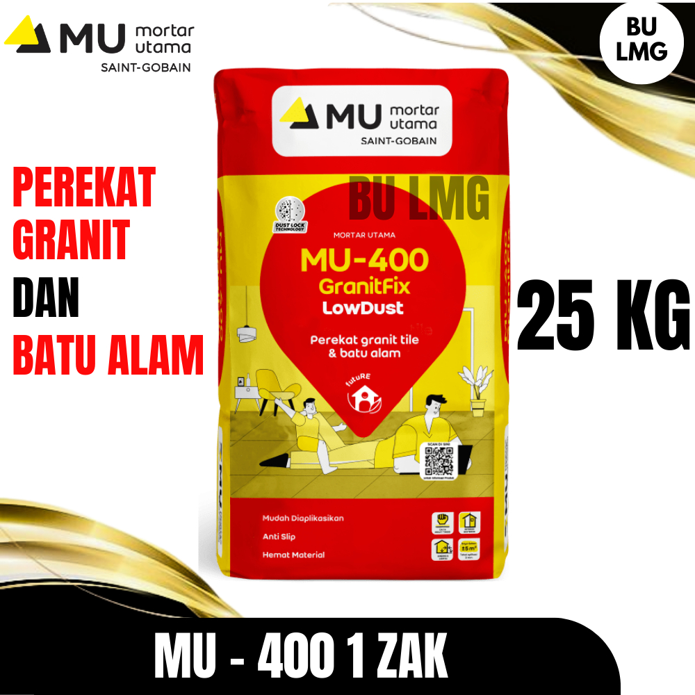 MU 400 Mortar Utama perekat keramik Granit 25kg/1zak