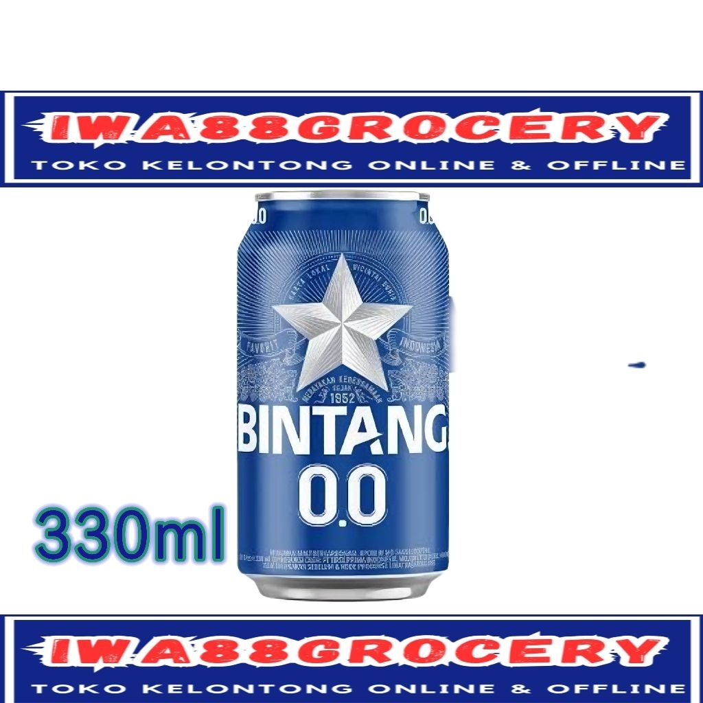 BINTANG ZERO 330ML MINUMAN MALT BERKARBONASI TIDAK MENGANDUNG ALKOHOL